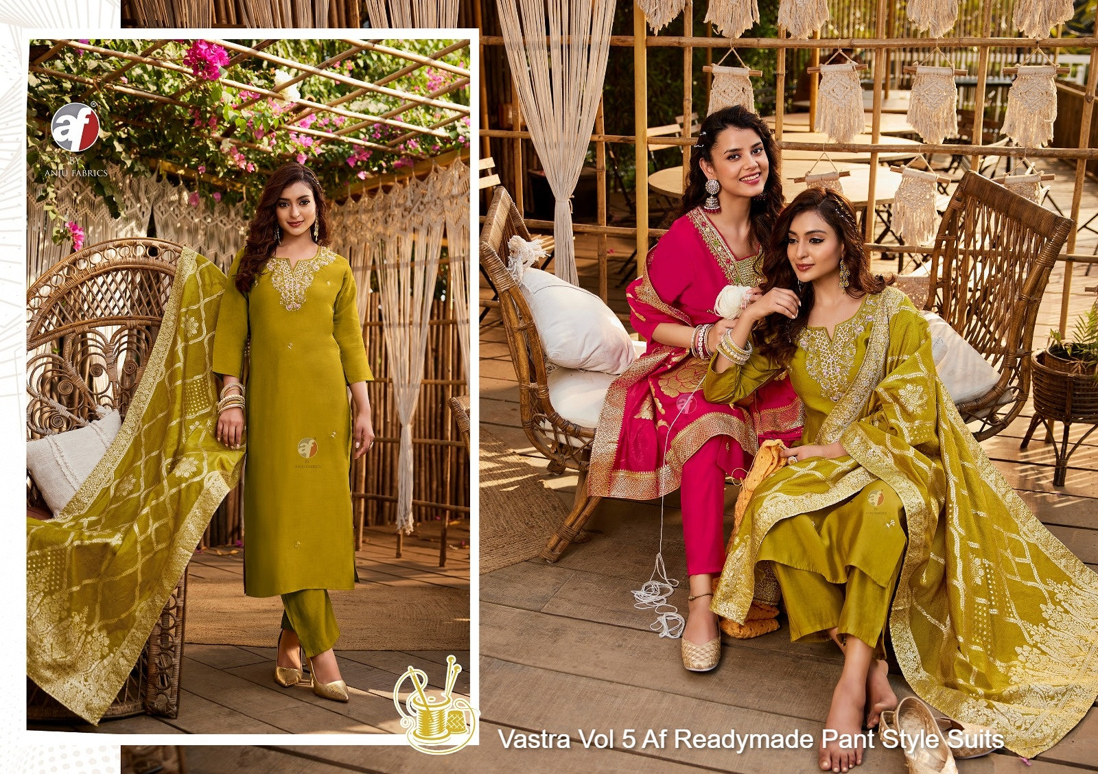 Vastra Vol 5 Af Roman Silk Readymade Pant Style Suits Wholesale Price