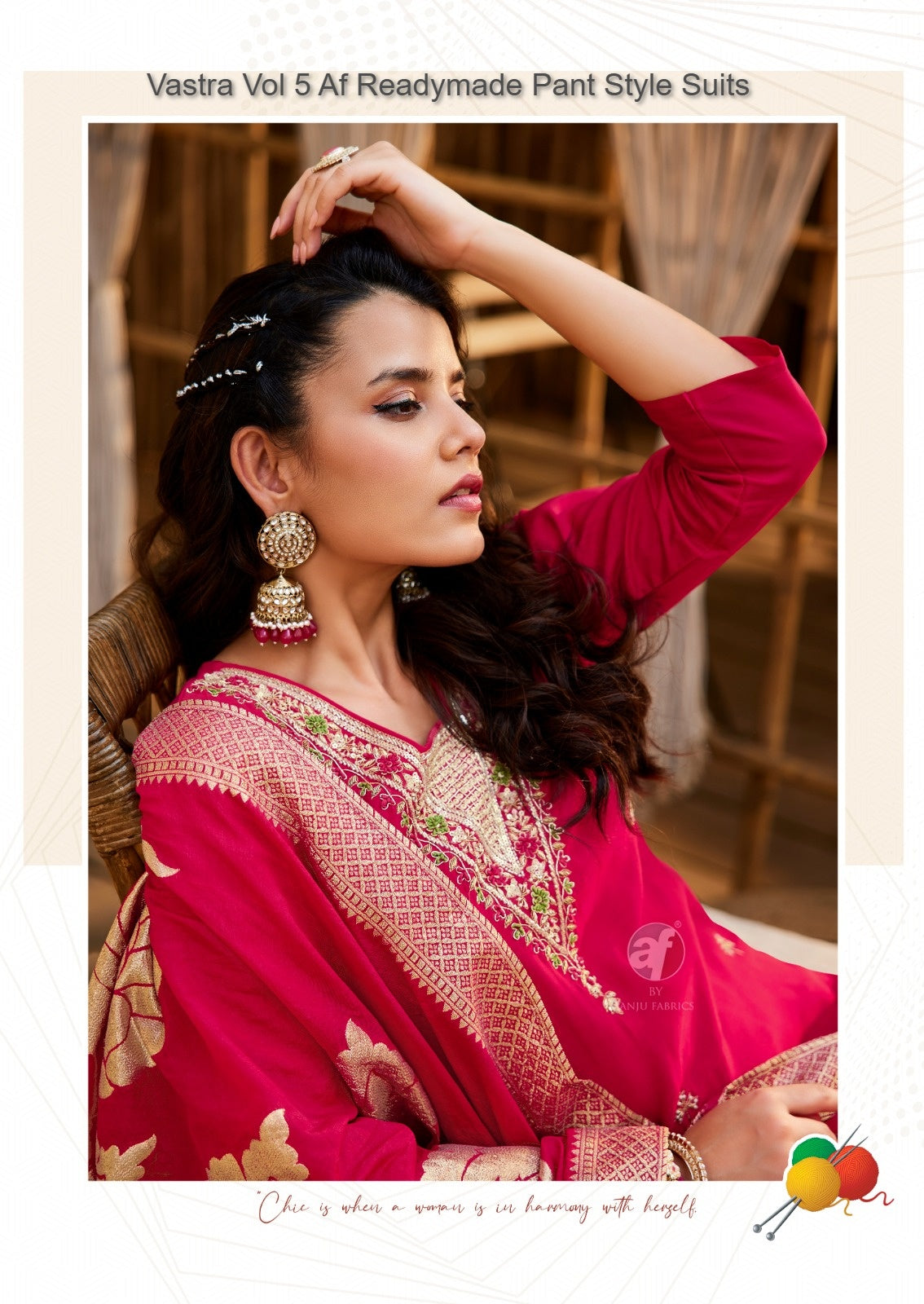 Vastra Vol 5 Af Roman Silk Readymade Pant Style Suits Wholesale Price