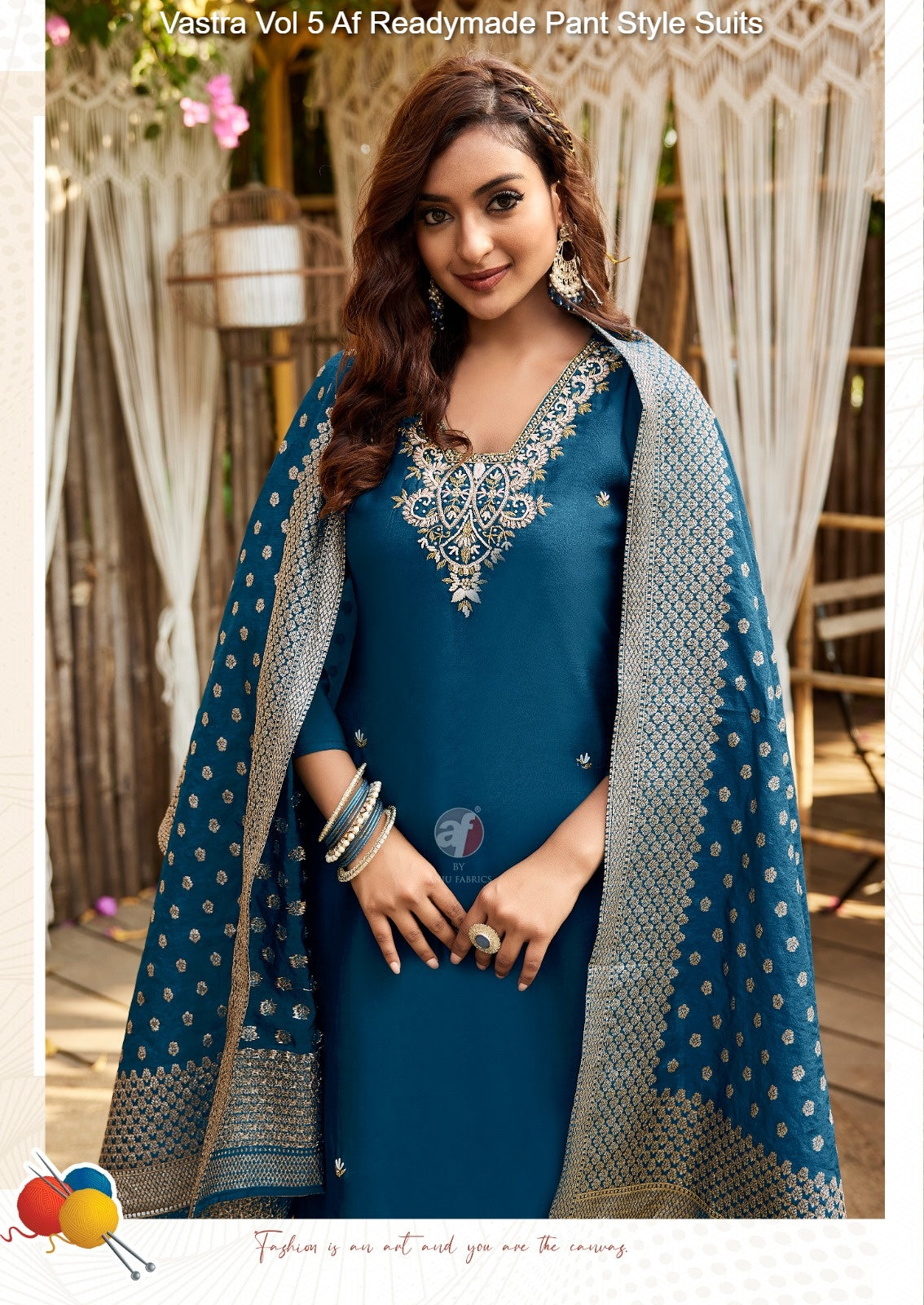 Vastra Vol 5 Af Roman Silk Readymade Pant Style Suits Wholesale Price