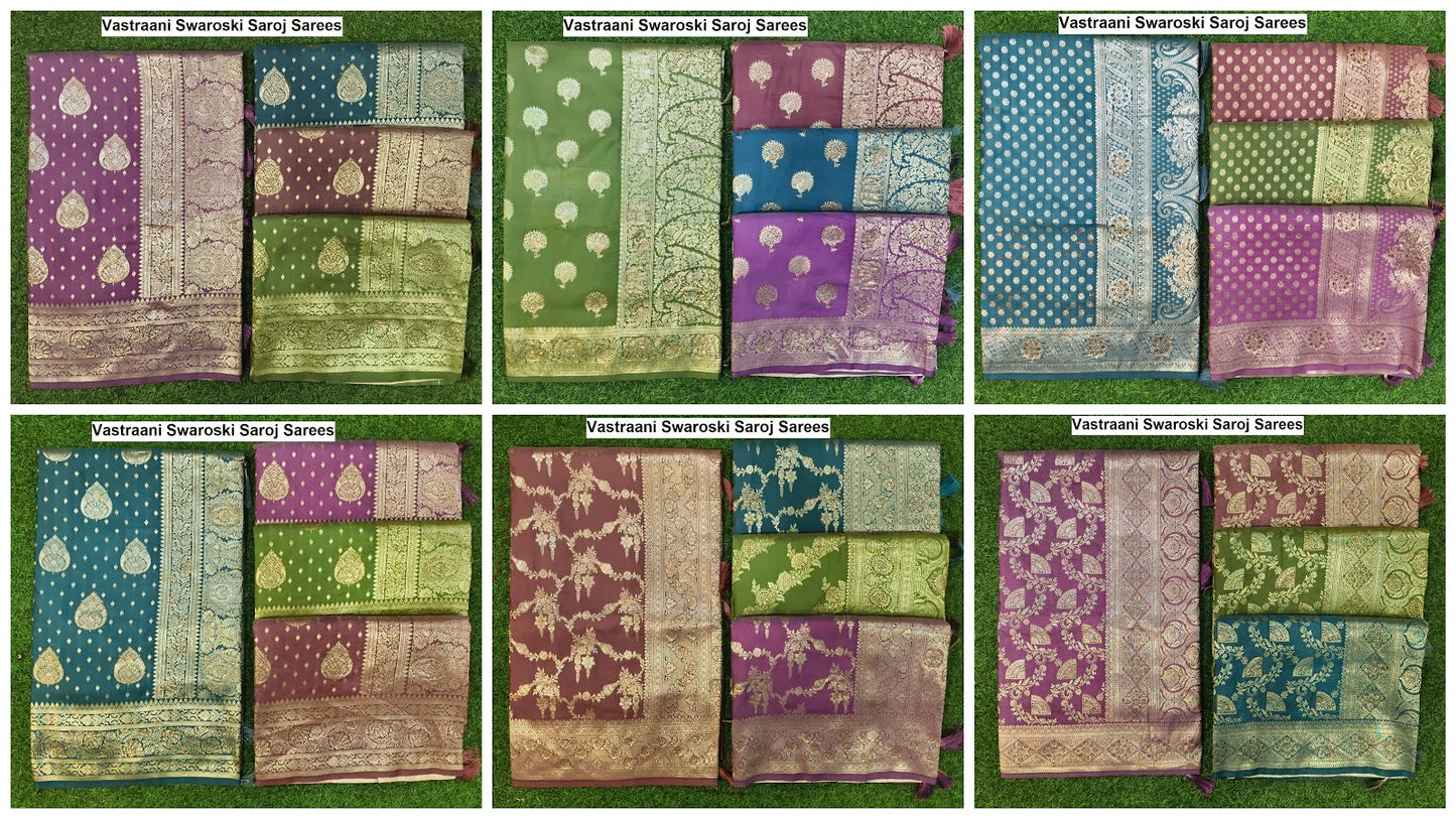 Vastraani Swaroski Saroj Satin Silk Sarees Exporter Gujarat