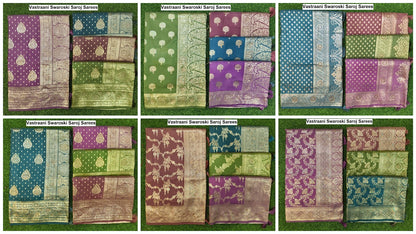 Vastraani Swaroski Saroj Satin Silk Sarees Exporter Gujarat