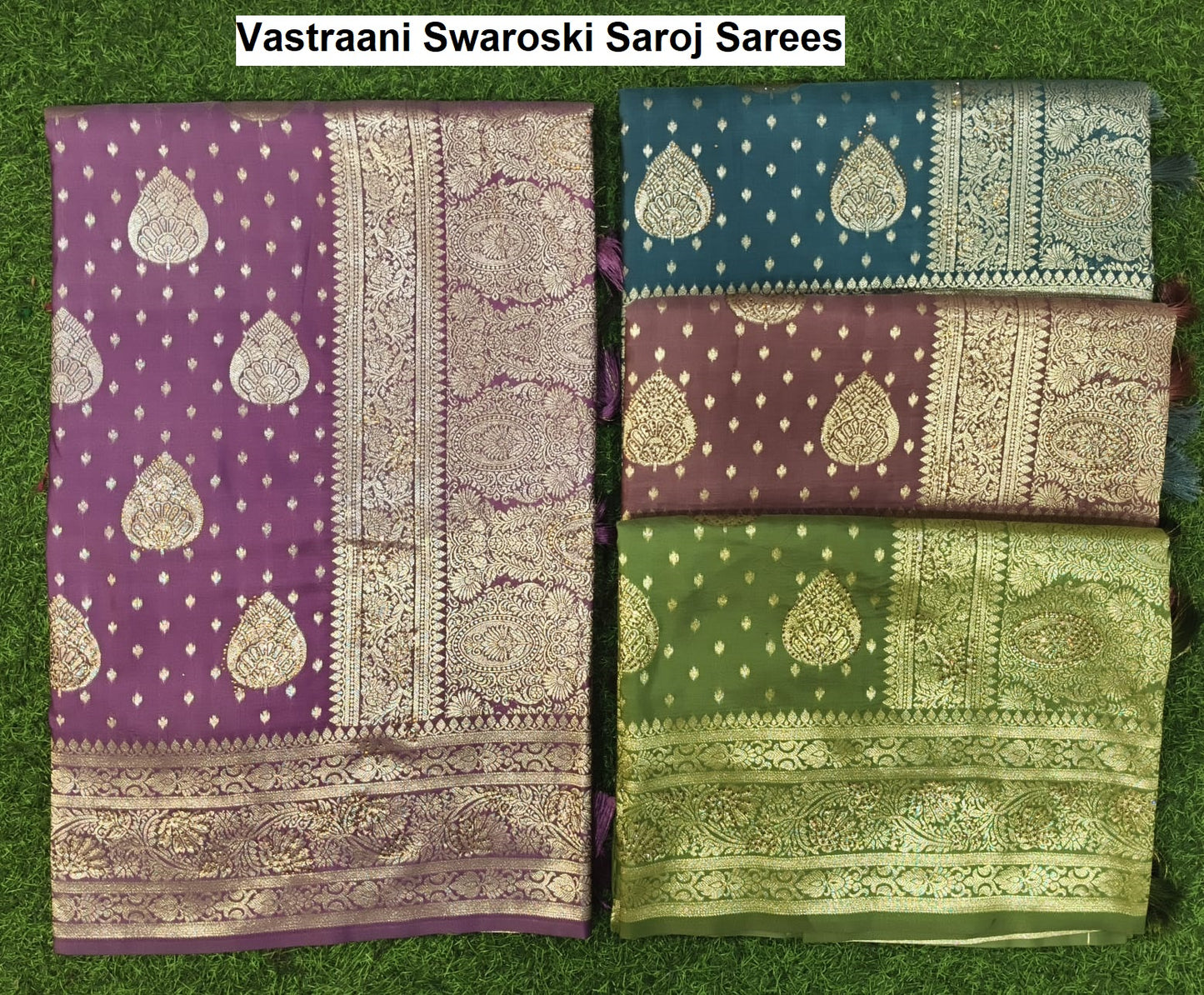 Vastraani Swaroski Saroj Satin Silk Sarees Exporter Gujarat