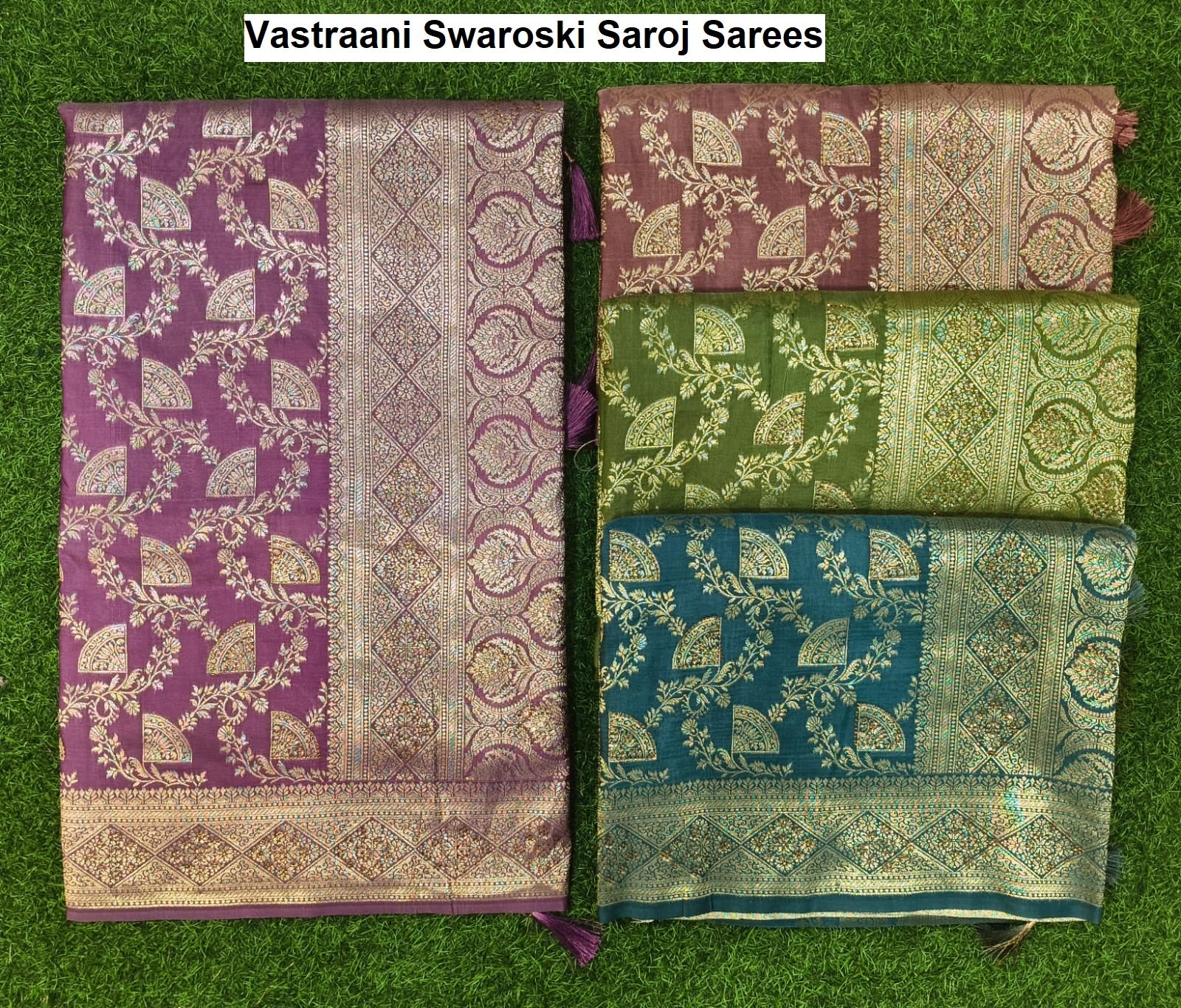 Vastraani Swaroski Saroj Satin Silk Sarees Exporter Gujarat