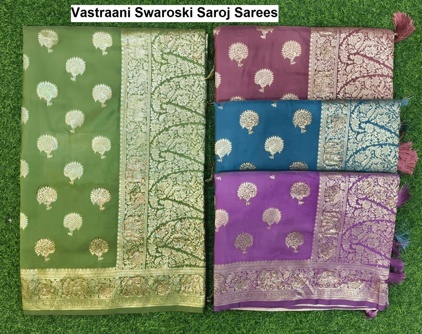 Vastraani Swaroski Saroj Satin Silk Sarees Exporter Gujarat