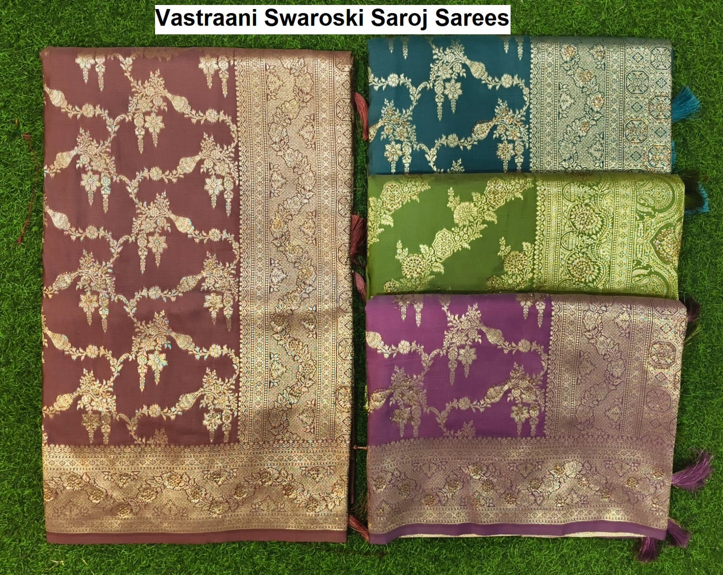 Vastraani Swaroski Saroj Satin Silk Sarees Exporter Gujarat