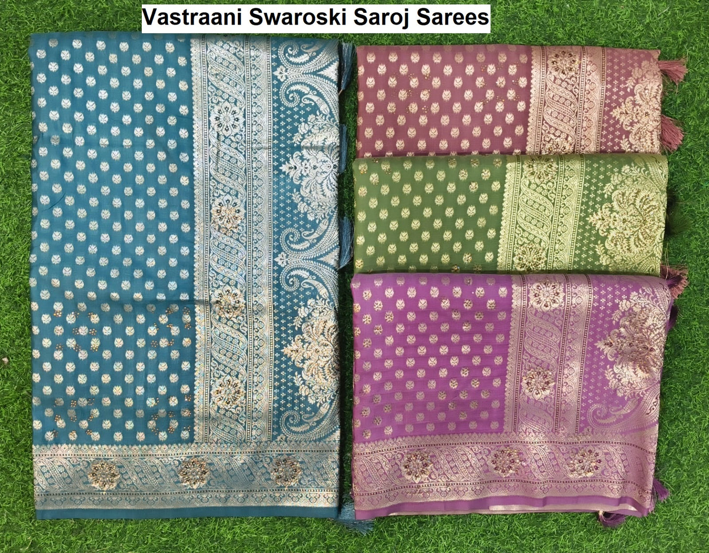 Vastraani Swaroski Saroj Satin Silk Sarees Exporter Gujarat
