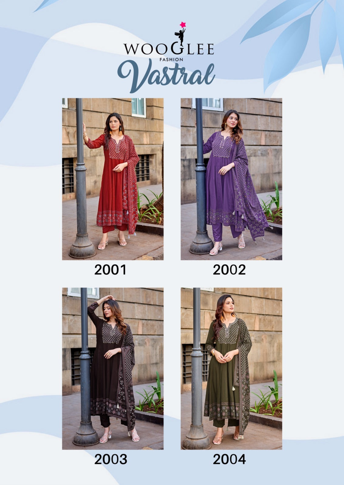 Vastral Wooglee Rayon Readymade Anarkali Suits Manufacturer India