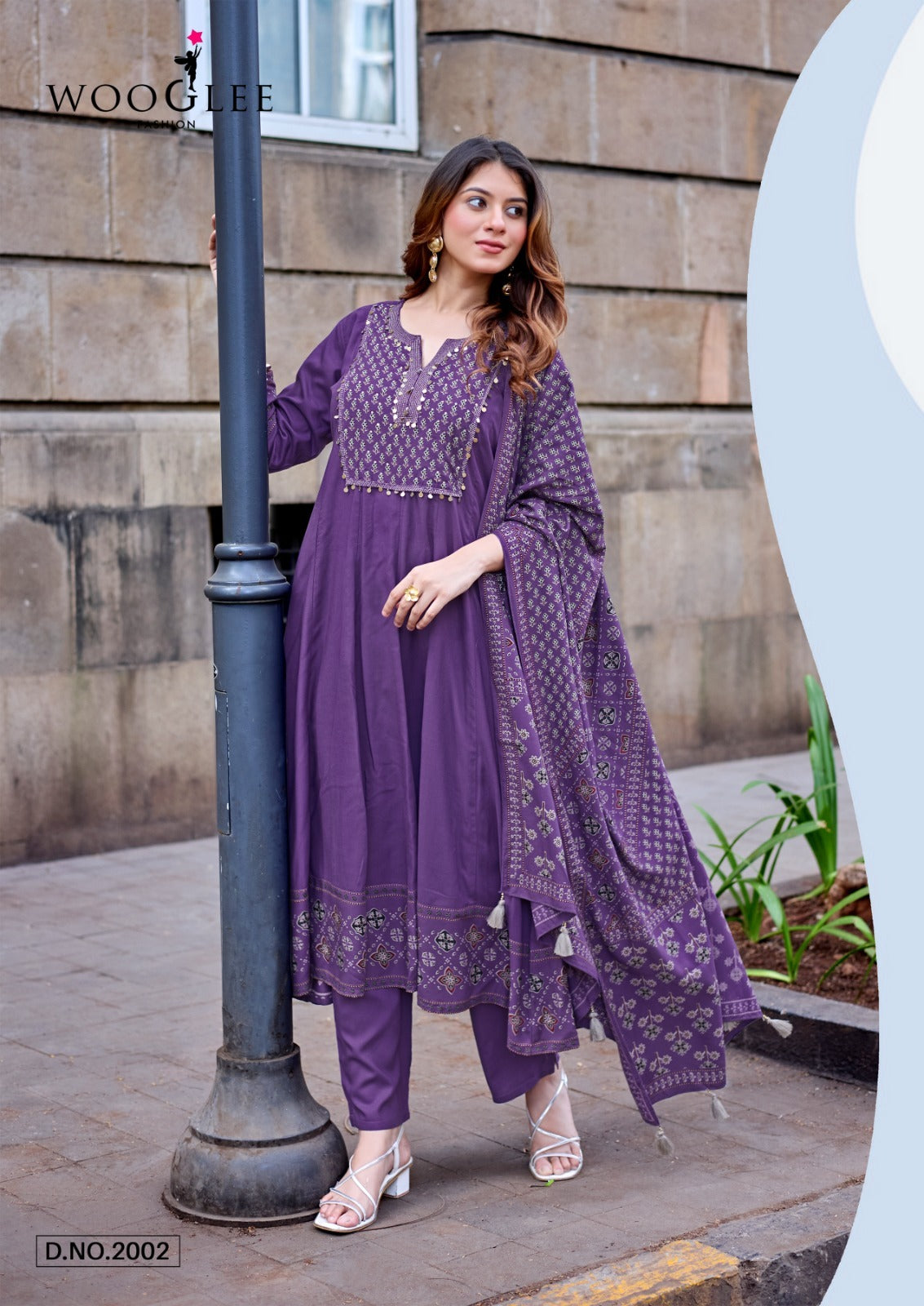 Vastral Wooglee Rayon Readymade Anarkali Suits Manufacturer India