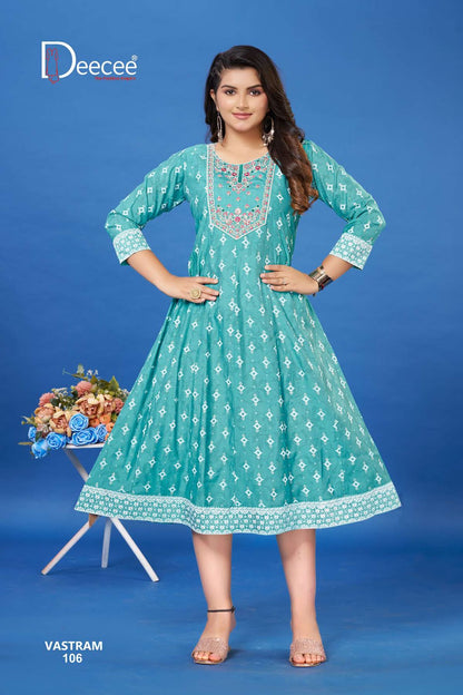 Vastram Deecee Roman Anarkali Kurtis Supplier Gujarat