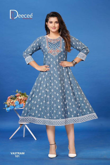 Vastram Deecee Roman Anarkali Kurtis Supplier Gujarat