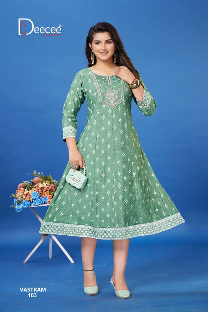 Vastram Deecee Roman Anarkali Kurtis Supplier Gujarat