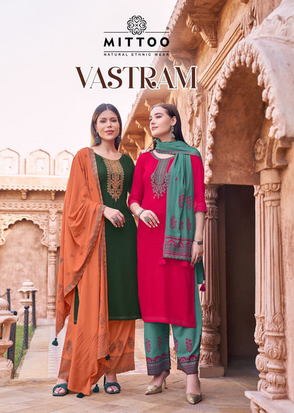 Vastram Mittoo Rayon Readymade Plazzo Style Suits Supplier