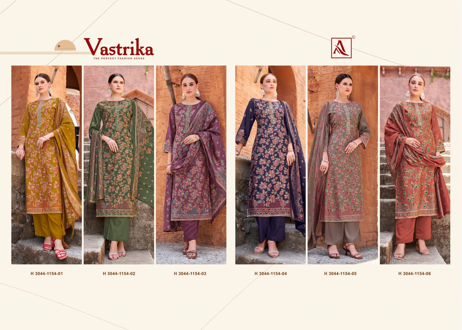 Vastrika Alok Viscose Mudaal Karachi Salwar Suits Wholesaler Ahmedabad