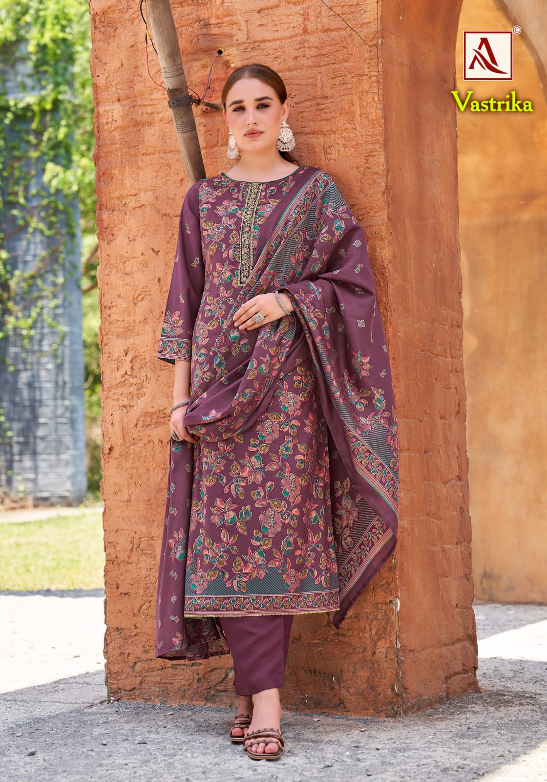 Vastrika Alok Viscose Mudaal Karachi Salwar Suits Wholesaler Ahmedabad