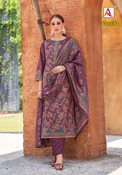 Vastrika Alok Viscose Mudaal Karachi Salwar Suits Wholesaler Ahmedabad