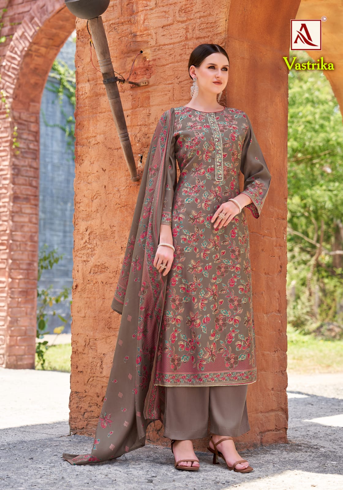 Vastrika Alok Viscose Mudaal Karachi Salwar Suits Wholesaler Ahmedabad