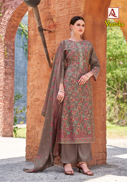 Vastrika Alok Viscose Mudaal Karachi Salwar Suits Wholesaler Ahmedabad