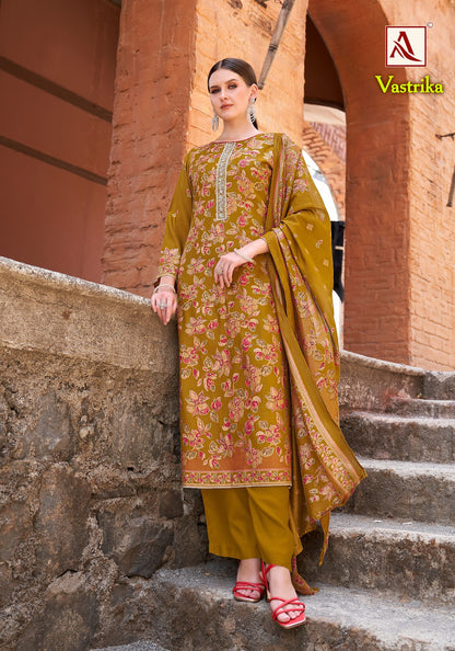 Vastrika Alok Viscose Mudaal Karachi Salwar Suits Wholesaler Ahmedabad