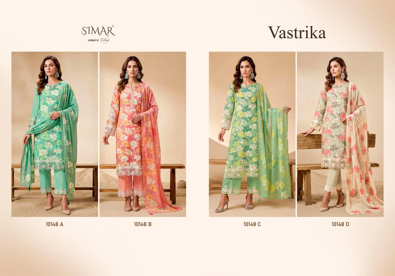Vastrika Simar Lawn Cotton Pakistani Salwar Suits Exporter India