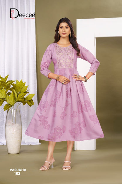 Vasudha Deecee Roman Anarkali Kurtis Exporter Ahmedabad