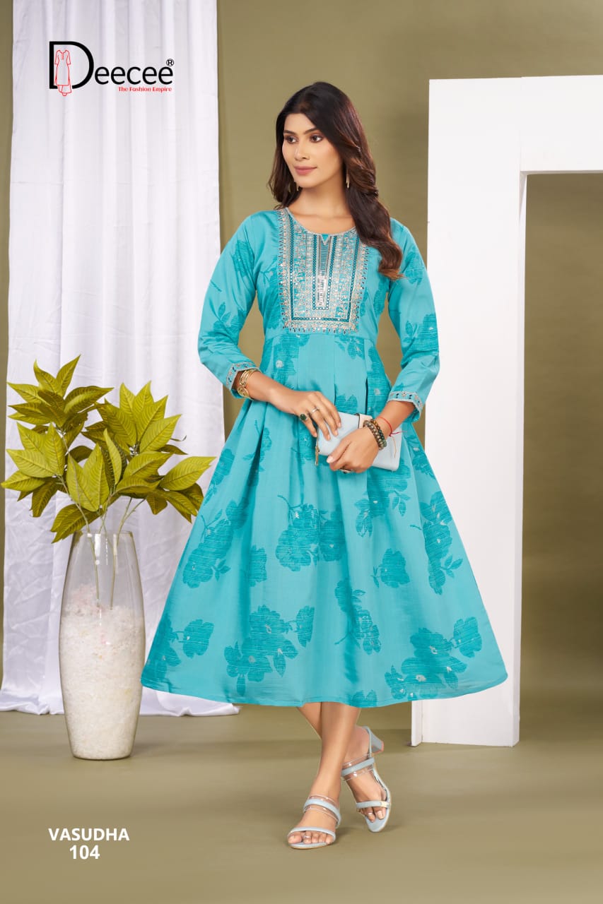 Vasudha Deecee Roman Anarkali Kurtis Exporter Ahmedabad