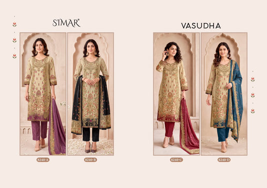 Vasudha Simar Organza Pant Style Suits Wholesaler Gujarat