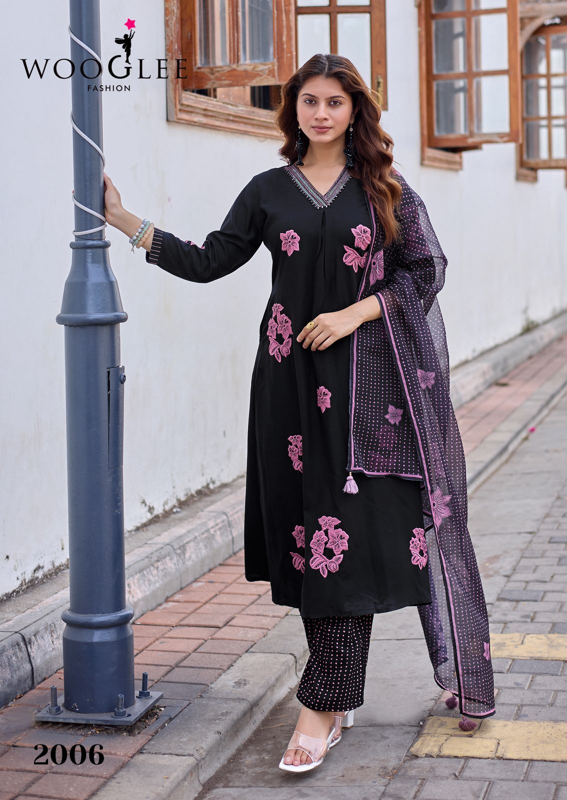 Vasudha Wooglee Rayon Readymade Plazzo Style Suits Supplier
