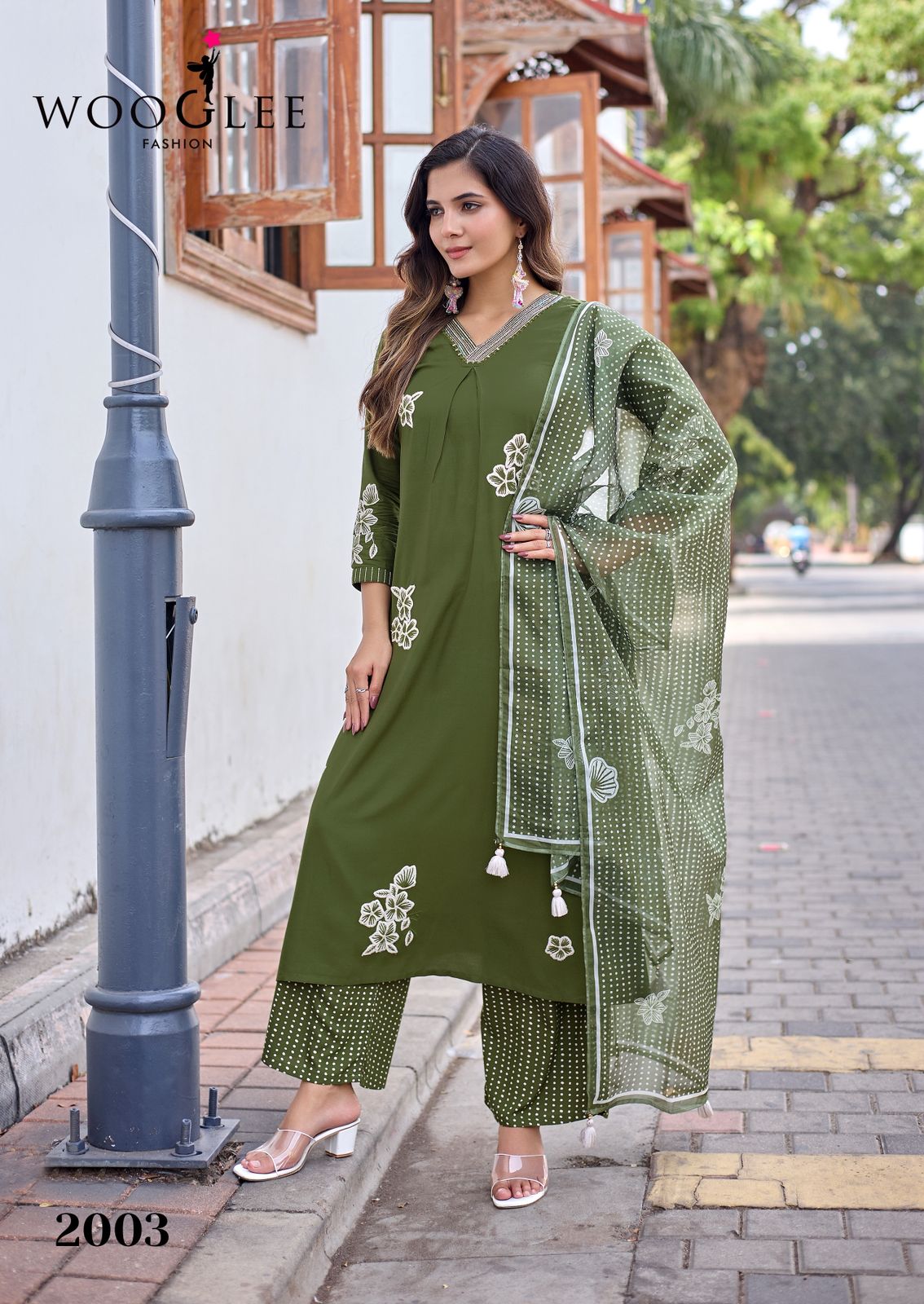 Vasudha Wooglee Rayon Readymade Plazzo Style Suits Supplier