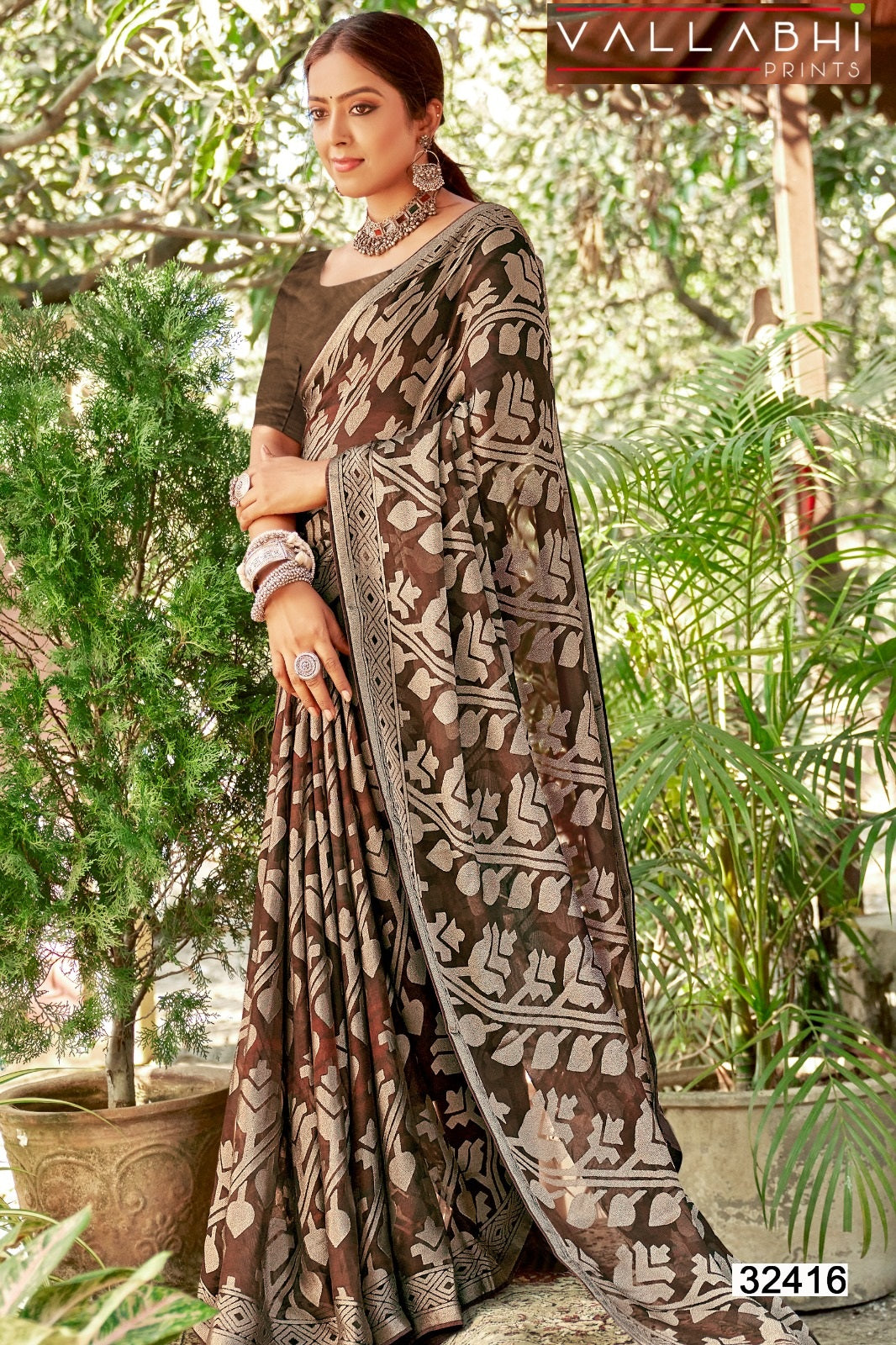Vasuki Vallabhi Prints Brasso Sarees Supplier Ahmedabad