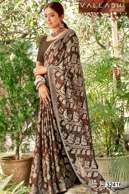 Vasuki Vallabhi Prints Brasso Sarees Supplier Ahmedabad