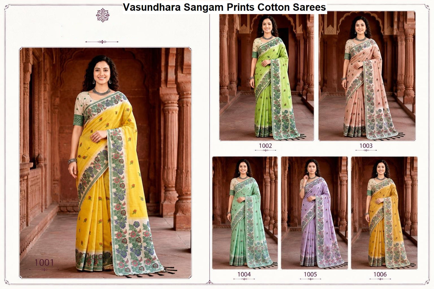 Vasundhara Sangam Prints Cotton Sarees Manufacturer Gujarat