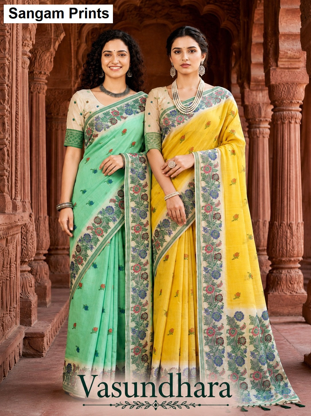 Vasundhara Sangam Prints Cotton Sarees Manufacturer Gujarat