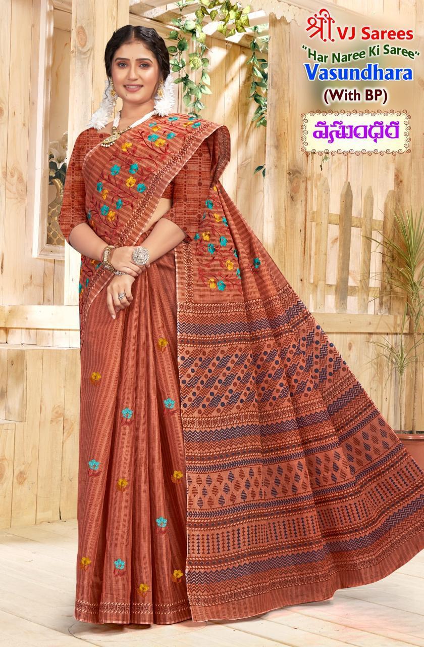 Vasundhara Vol 1 Shree Vj Cotton Sarees Wholesaler India