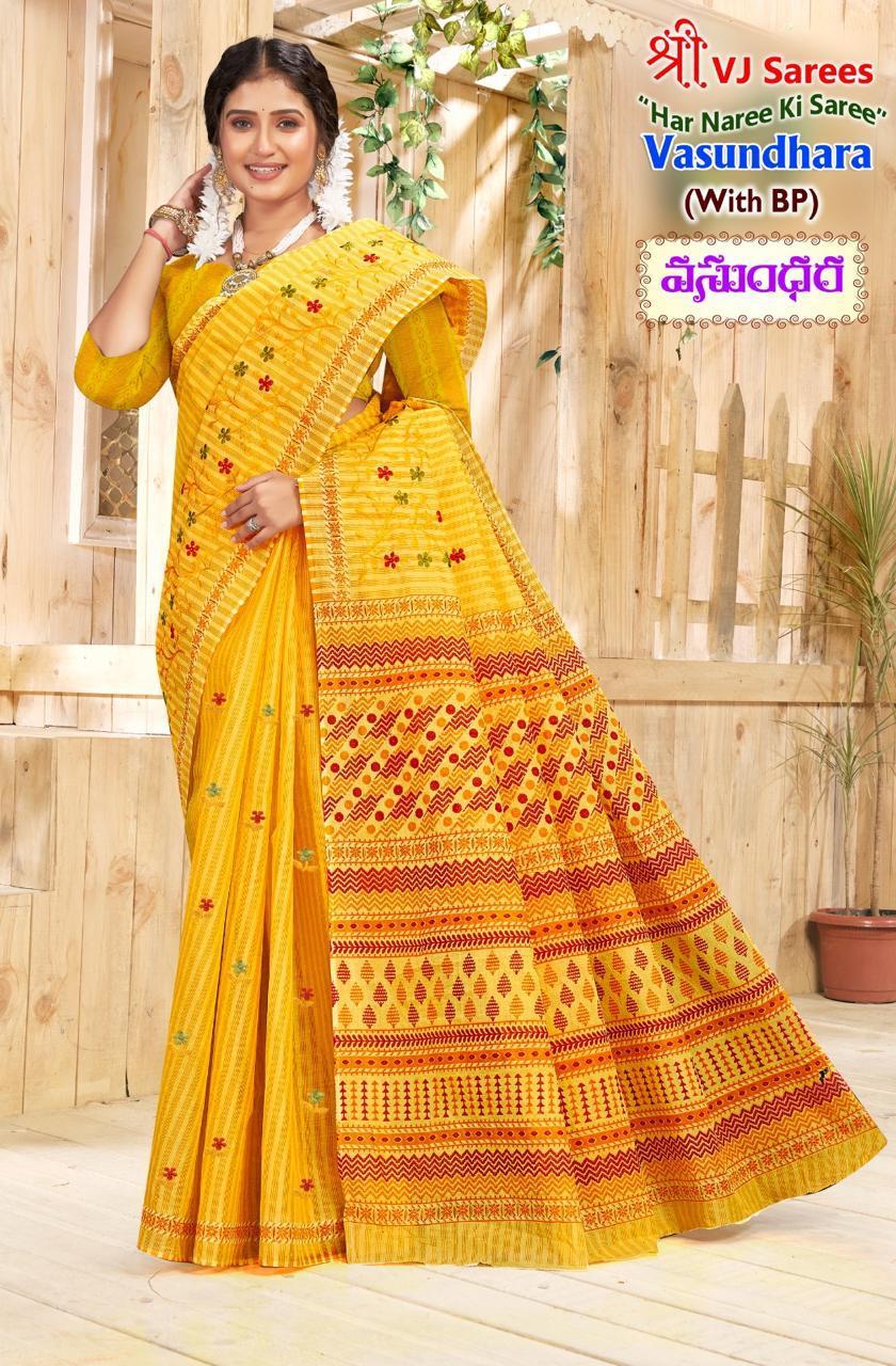 Vasundhara Vol 1 Shree Vj Cotton Sarees Wholesaler India
