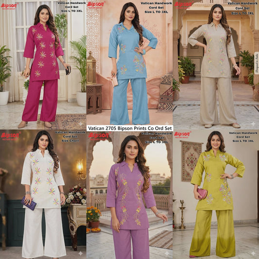 Vatican 2705 Bipson Prints Co Ord Set Wholesale Price