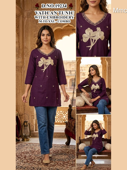 Vatican Tunic 051026 Mmc Short Kurtis Supplier Ahmedabad