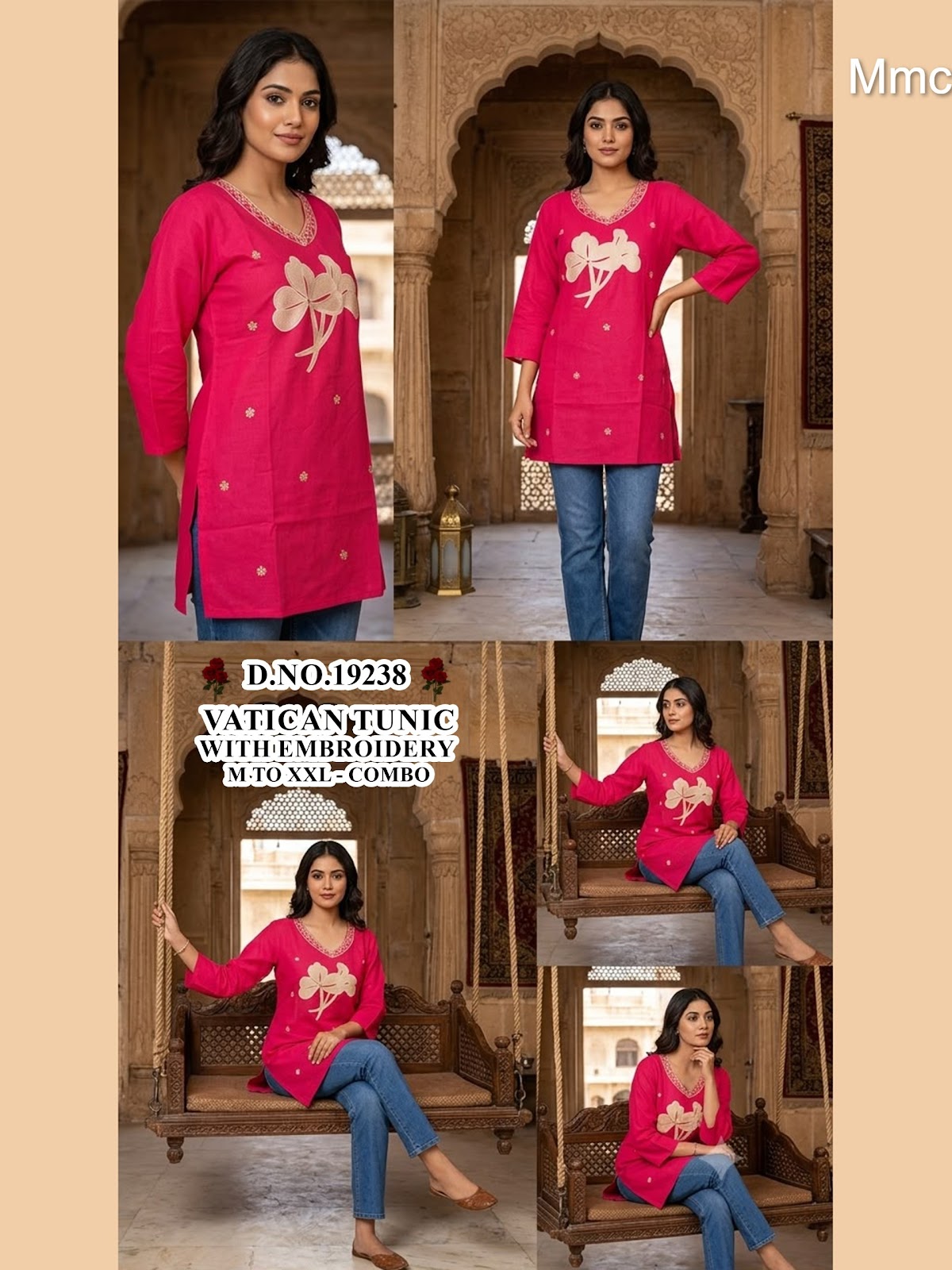 Vatican Tunic 051026 Mmc Short Kurtis Supplier Ahmedabad