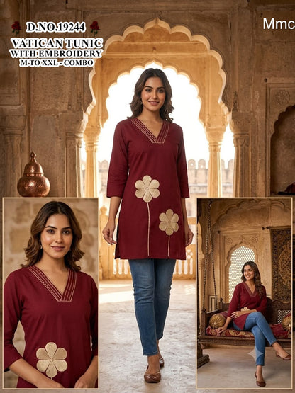 Vatican Tunic 051026 Mmc Short Kurtis Supplier Ahmedabad