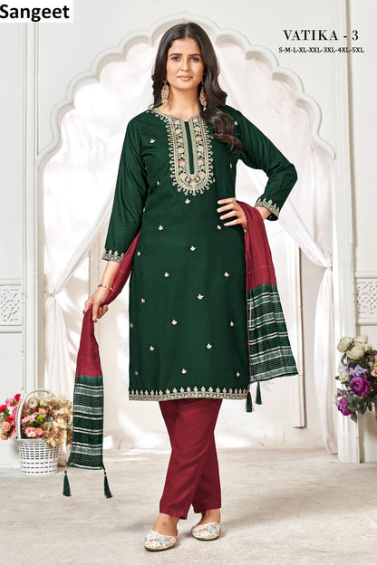 Vatika 3 Sangeet Heavy Rayon Readymade Suits Wholesaler India