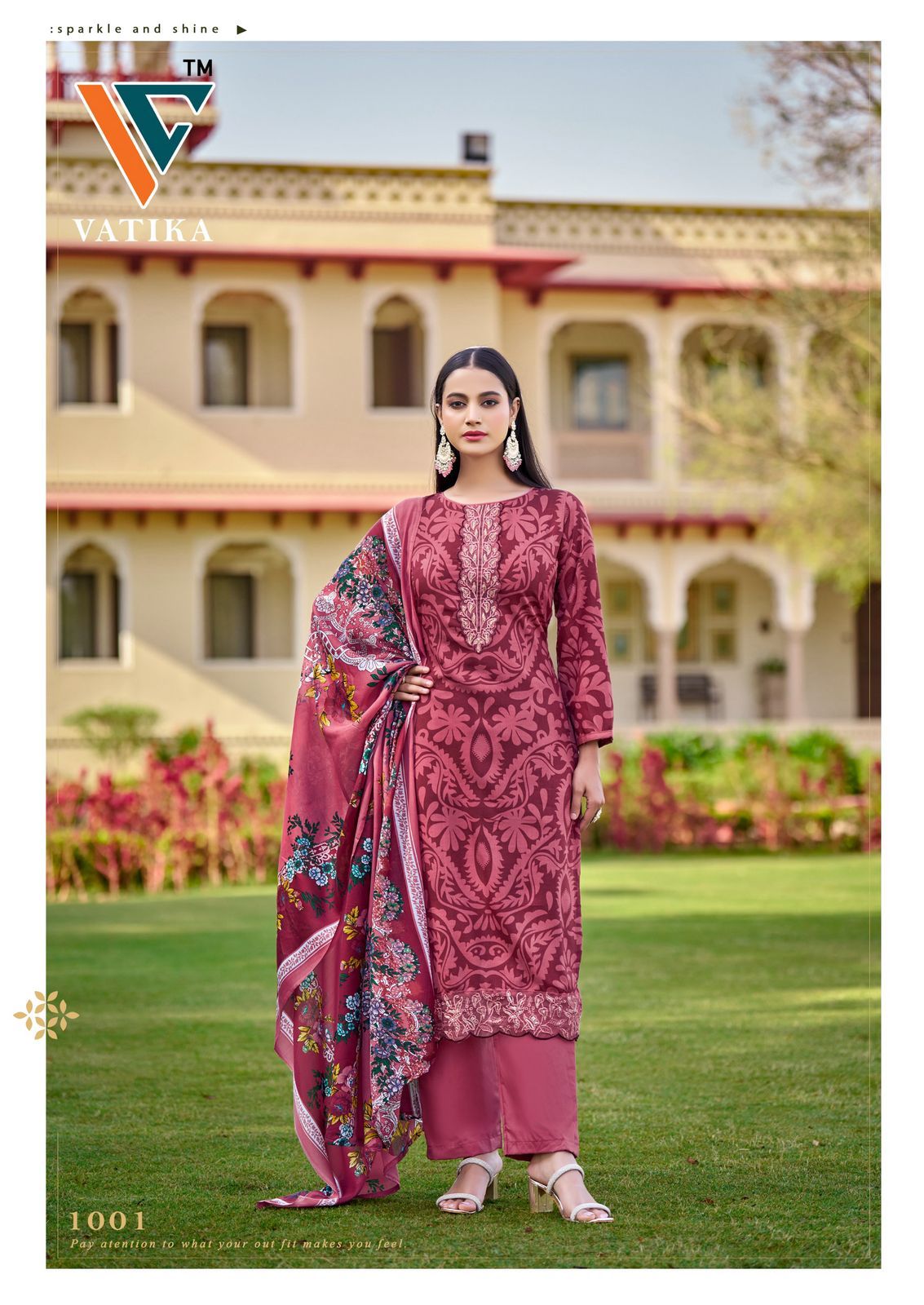 Vatika Vol 1 Cotton Patch Work Vandana Creation Karachi Salwar Suits Wholesaler Gujarat