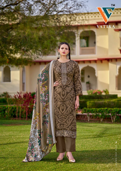 Vatika Vol 1 Cotton Patch Work Vandana Creation Karachi Salwar Suits Wholesaler Gujarat