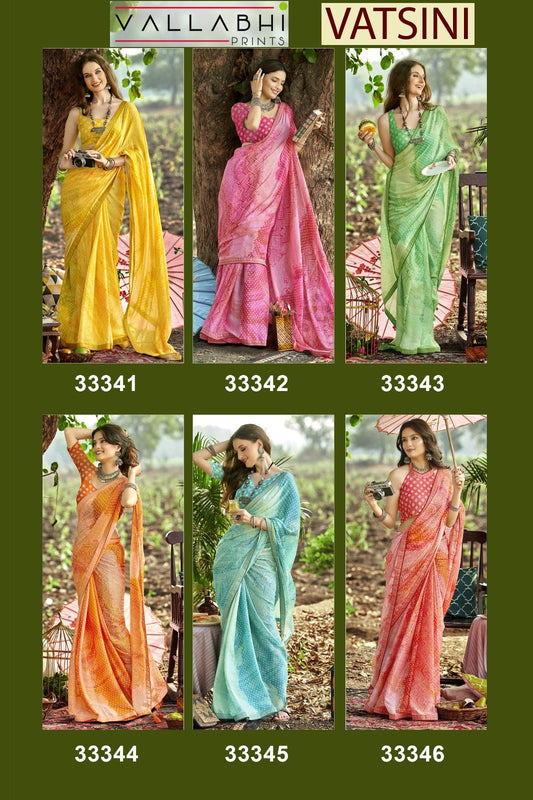 Vatsini Vallabhi Prints Brasso Sarees Wholesaler Ahmedabad