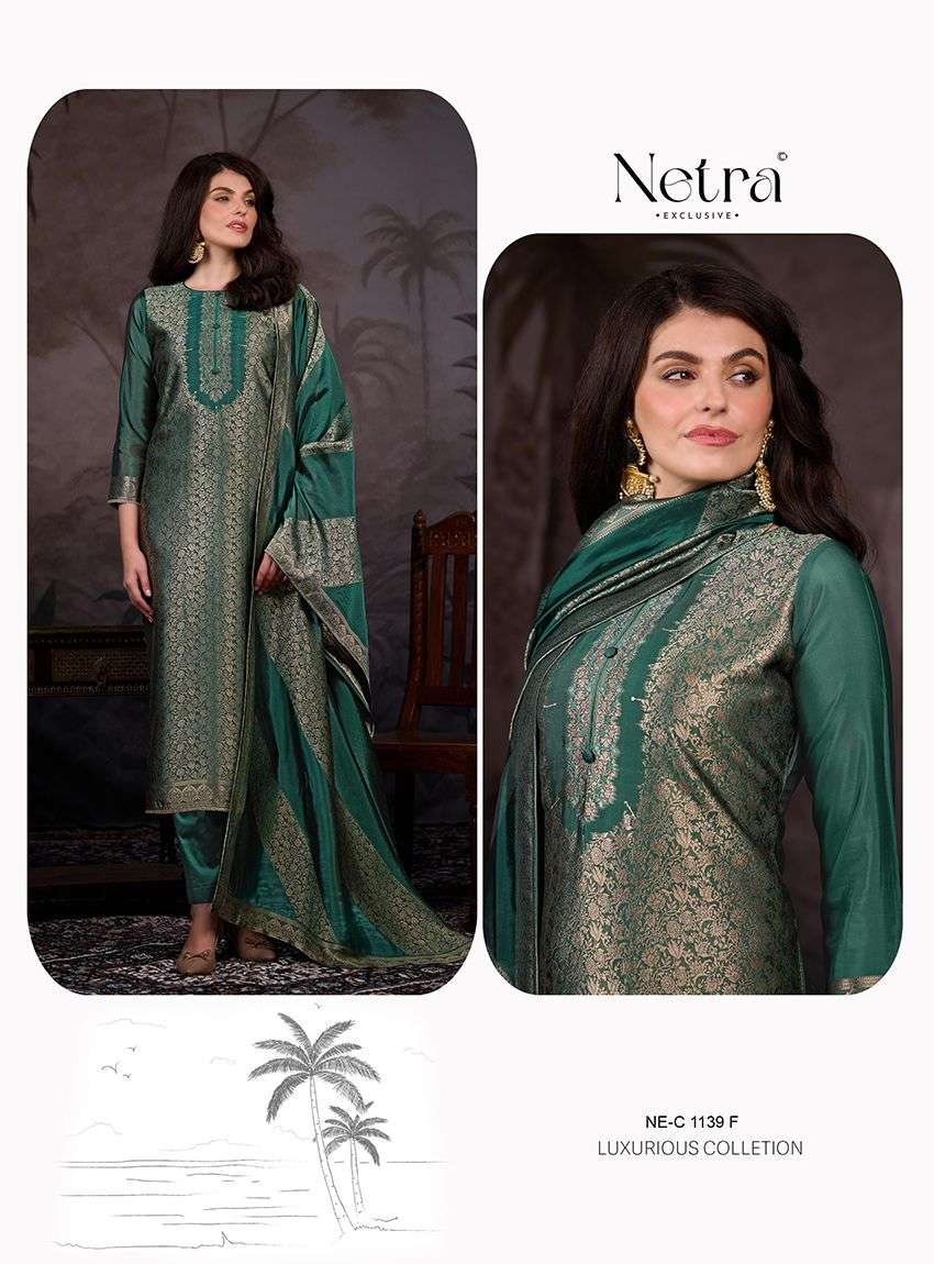 Vazi Netra Woven Silk Pant Style Suits Manufacturer