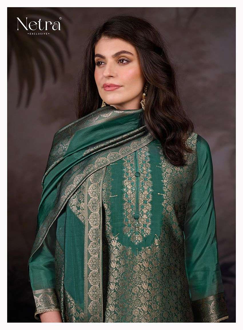 Vazi Netra Woven Silk Pant Style Suits Manufacturer
