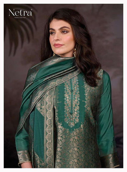 Vazi Netra Woven Silk Pant Style Suits Manufacturer