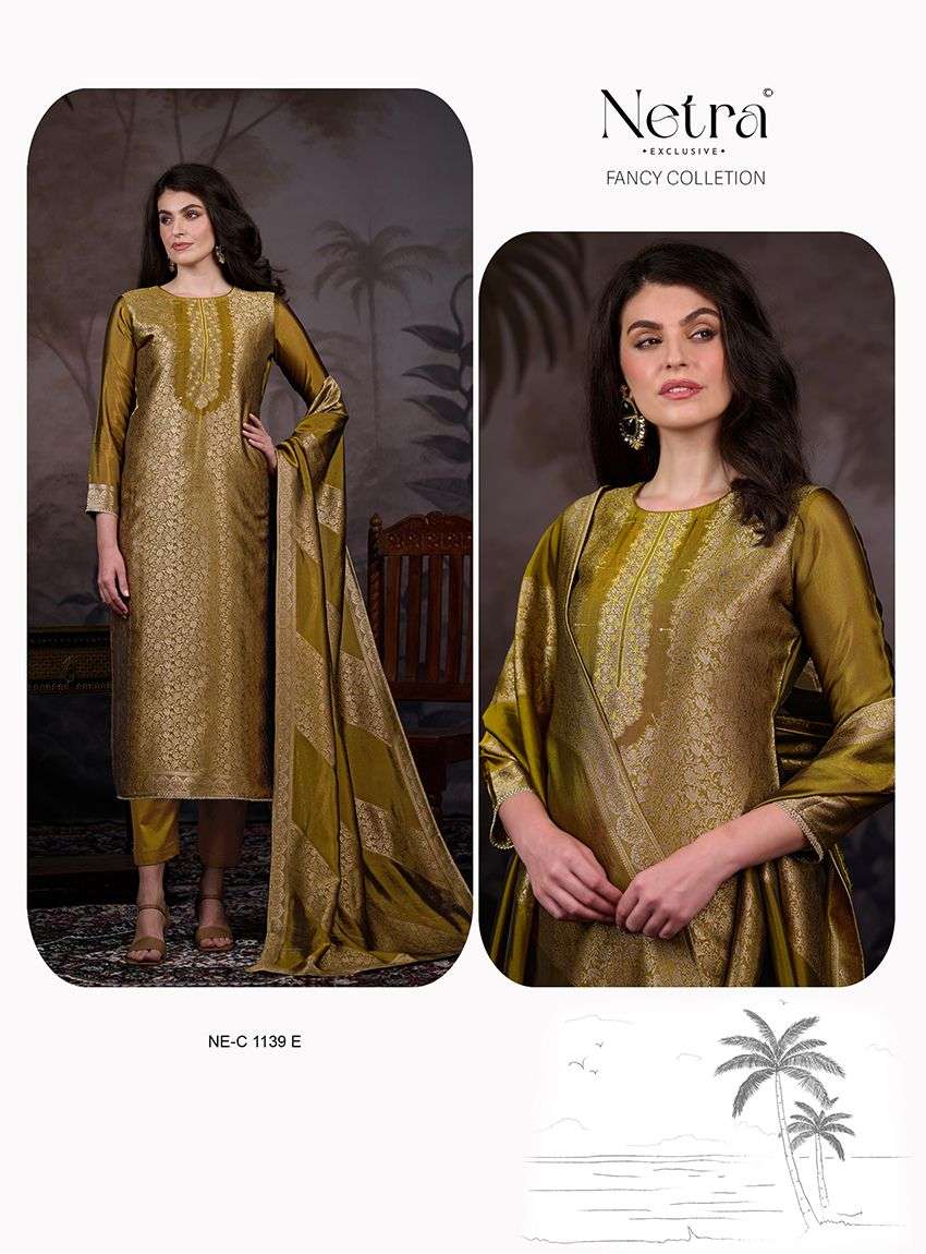 Vazi Netra Woven Silk Pant Style Suits Manufacturer