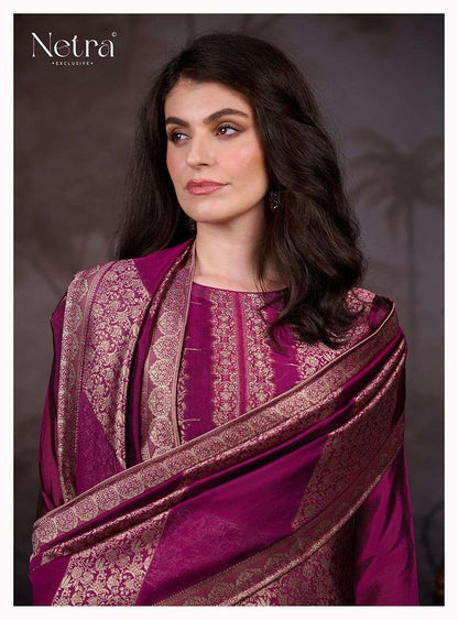 Vazi Netra Woven Silk Pant Style Suits Manufacturer