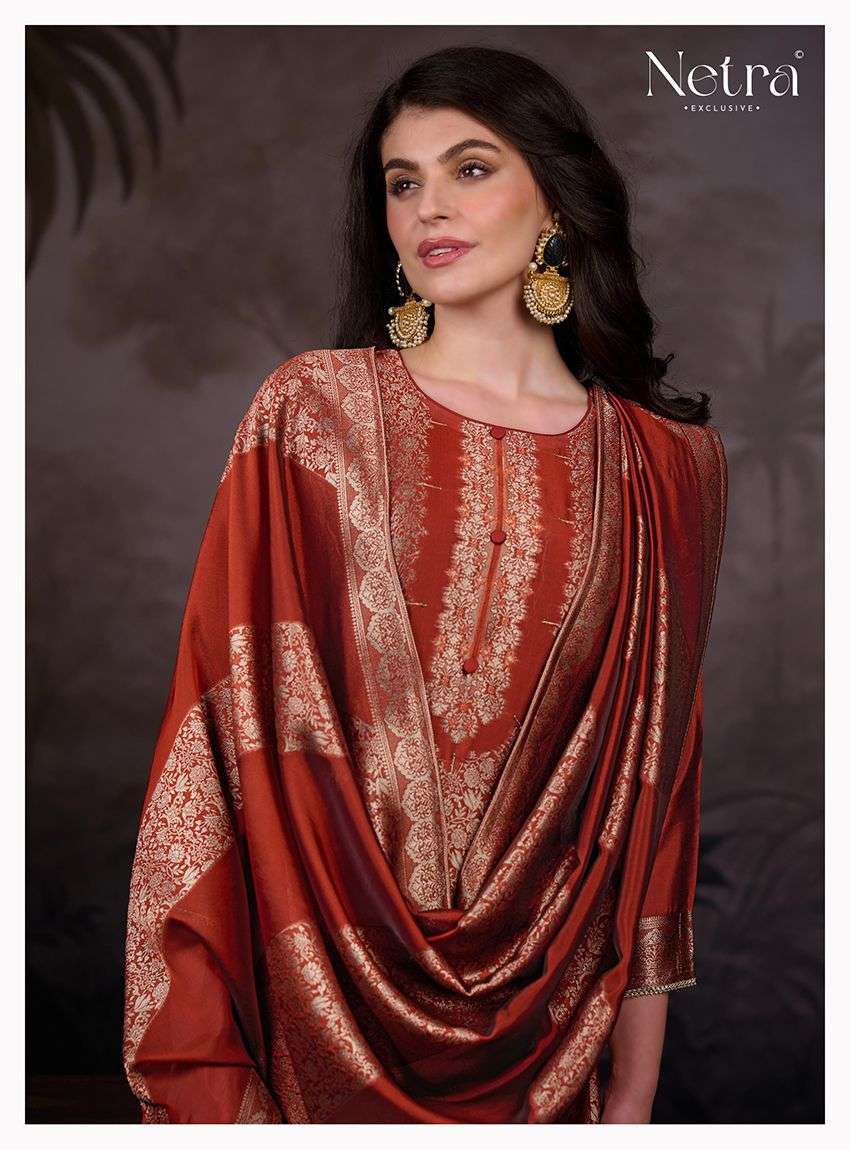 Vazi Netra Woven Silk Pant Style Suits Manufacturer