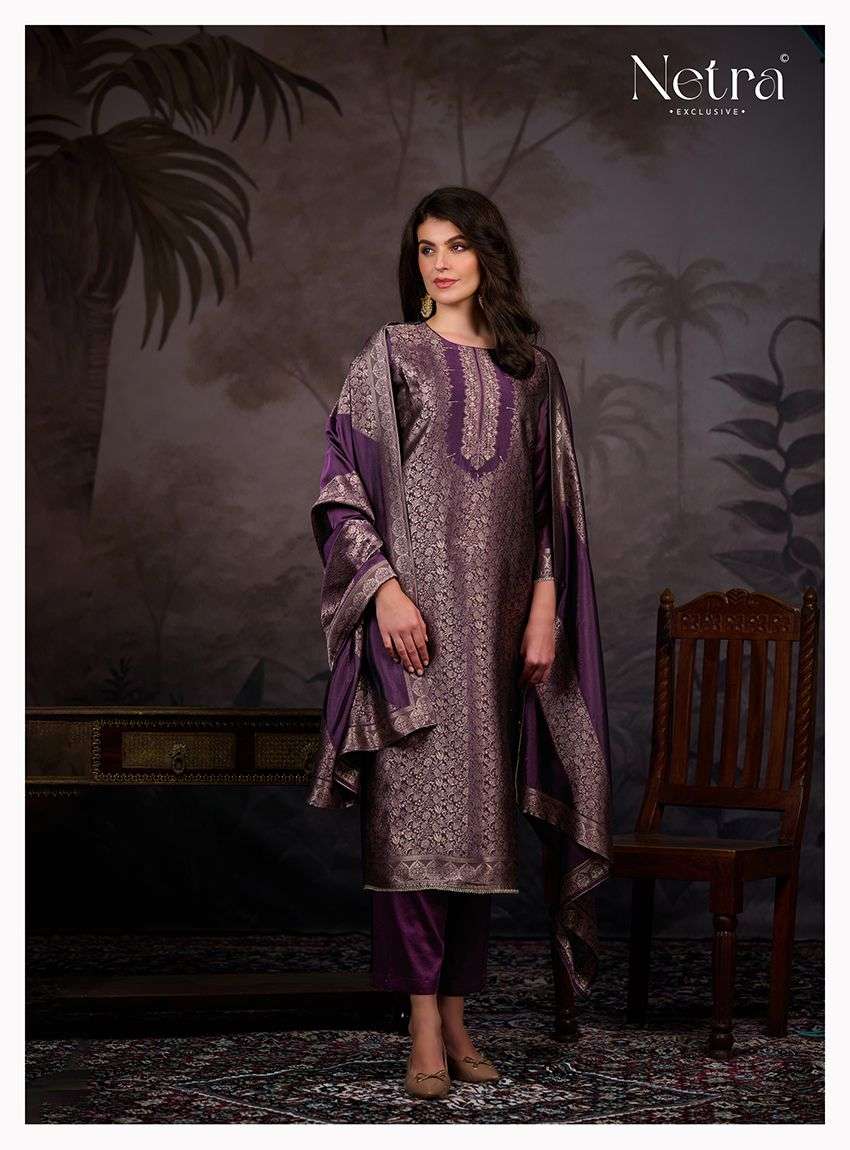 Vazi Netra Woven Silk Pant Style Suits Manufacturer