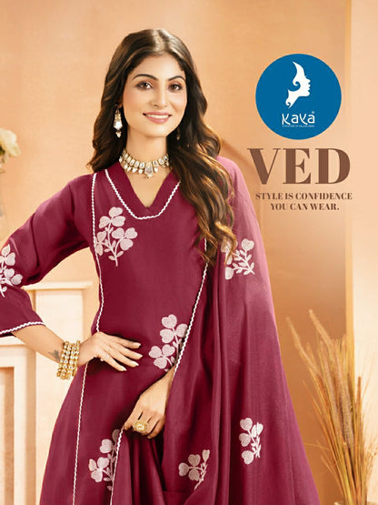 Ved Kaya Chanderi Readymade Anarkali Suits Wholesale Price